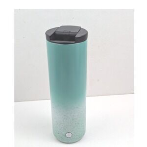Starbucks Stainless Steel Travel Tumbler 16oz Green Ombre Gradient Speckled Flip